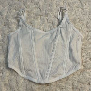 Colsie White Corset Crop Top